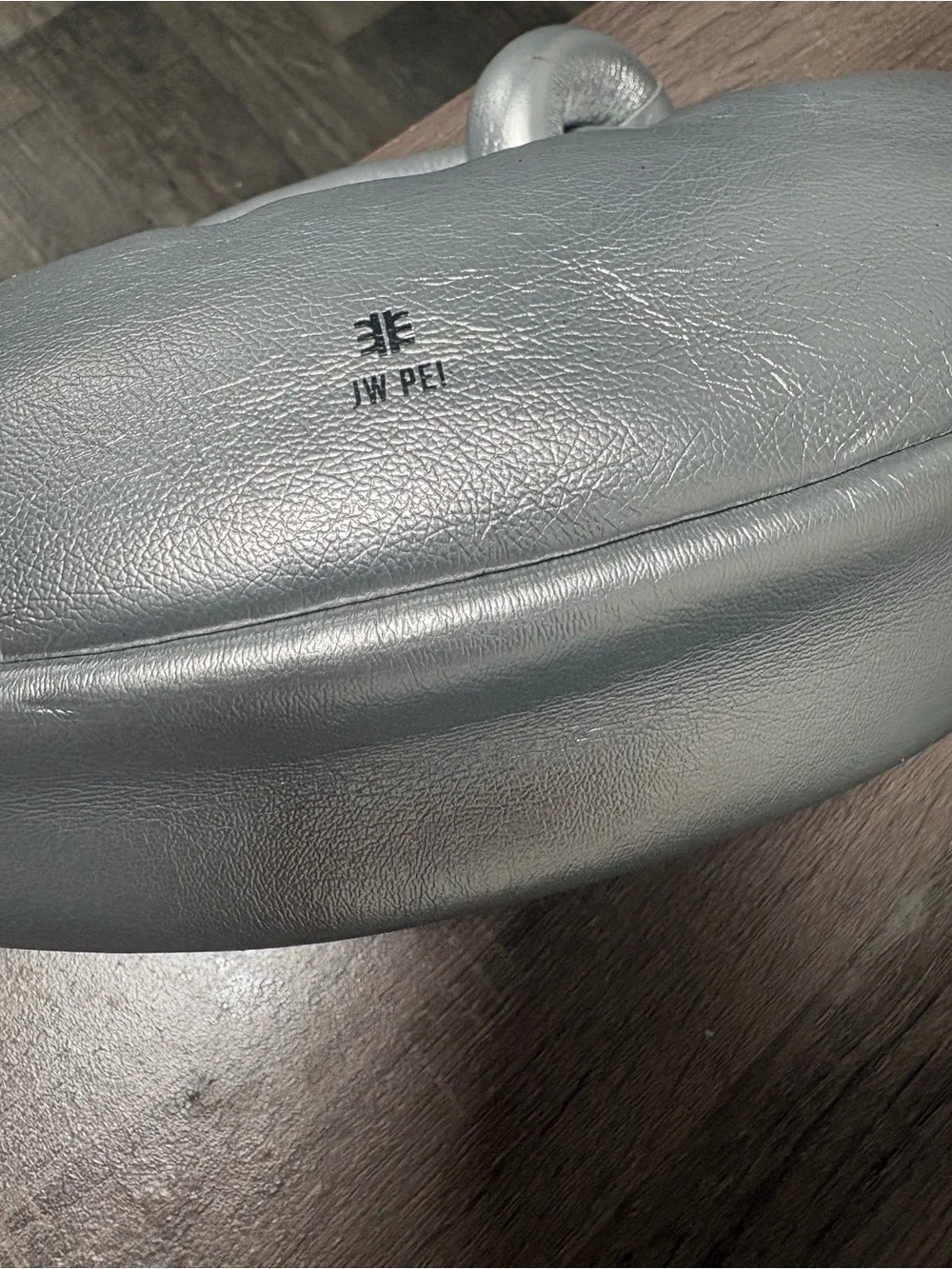 JW PEI Metallic Silver Wristlet Clutch